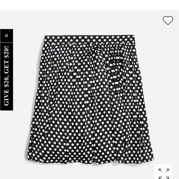 Jcrew Featherweight satin mini skirt in polkadots - Picture 3 of 3